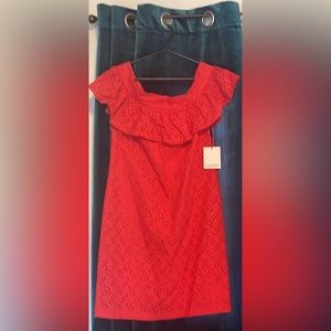 Calvin Klein off the shoulder dress.